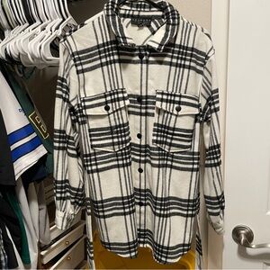 Laundry By Shelli Segal Black and White Plaid Jacket
